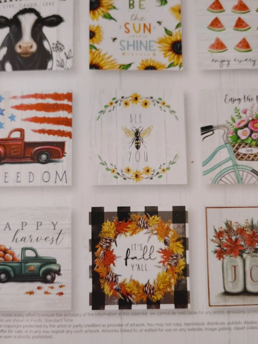 Farm Life 2024 Farmer's Market 2023 Lot 2 Wall Calendars 12 Month
